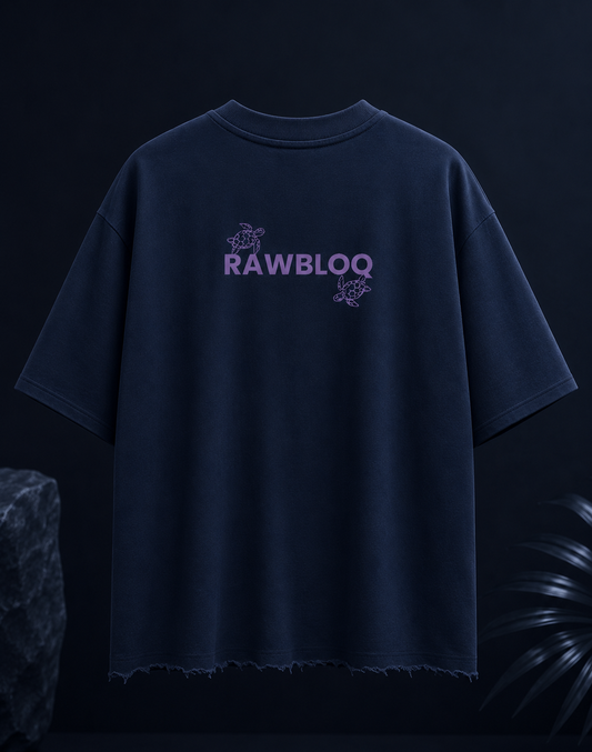 RAWBLOQ Midnight Ocean Spirit Unisex boxy fit Oversized T-shirt